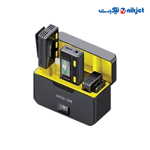 میکروفون یقه‌ای بی‌سیم گرین لاین GNWMICRLGBK با ریموت کنترل | حذف نویز، اتصال Lightning | پوشش 360 درجه