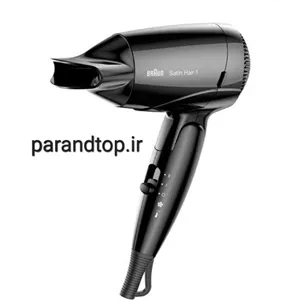 سشوار مسافرتی براوون ساتین هیر 1200وات رنگ مشکی مدل BRHD130E(24ماه گارانتی ارس سرویس)اورجینال