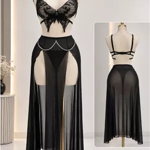 لباس خواب بلند پروانه ای زنانه