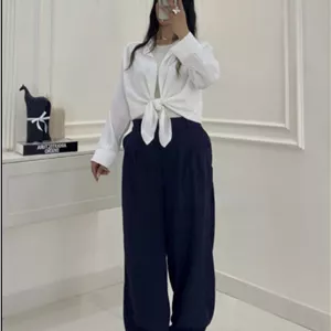 شلوار بگ پارچه مازراتی زنانه