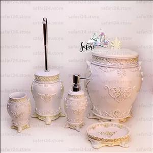 ست سرویس بهداشتی 5 پارچه صنوبر سفید