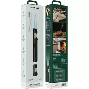فندک اتمی گرین لاین مدل Jet Lighter X با شعله جت و چراغ قوه