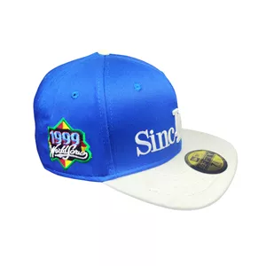 کلاه کپ فیت بک آبی LA