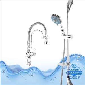 ست ۲ عددی شیر ظرفشویی بیزانس تک منظوره و علم دوش یونیورست مدل یونیکا | کروم براق | شیرآلات برند آیدا صنعت مدل قهرمان