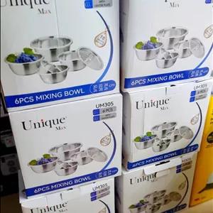 لگن استیل ۶ پارچه رنده‌دار یونیک