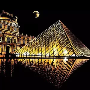 نقاشی خراشیدنی موزه لوور (سایز A3)
