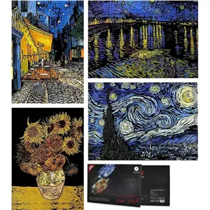 پک نقاشی خراشیدنی ون‌گوگ (سایز A3)