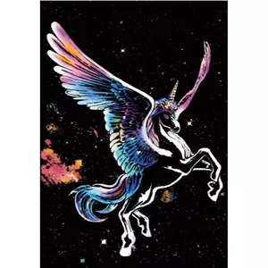 نقاشی خراشیدنی اسب تک شاخ (سایز A3)