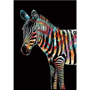 نقاشی خراشیدنی گورخر (سایز A3)