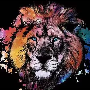 نقاشی خراشیدنی شیر (سایز A3)