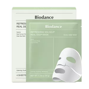 ماسک جلبک دریایی بایودنس ضدجوش و کنترل چربی BIODANCE refreshing sea kelp real deep mask