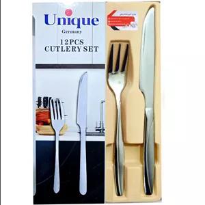 چاقو چنگال استیل برند یونیک طرح ماینز کیفیت عالی و درجه یک براق ضد زنگ و سیاه شدن