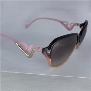 عینک آفتابی زنانه فریم دو رنگ صورتی مشکی