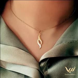 پلاک طلا طرح موج