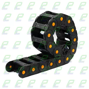 انرژی چین - انرژی گاید ابعاد داخلی 75×35 ابعاد خارجی 100×55 با شعاع خمش 100 میلیمتر برند GF رو باز