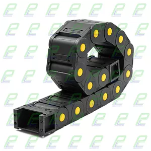 انرژی چین - انرژی گاید ابعاد داخلی 75×35 ابعاد خارجی 100×55 با شعاع خمش 75 میلیمتر برند GF پوشیده