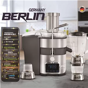 آب میوه گیر ۴ کاره لمسی تیغ تیتانیوم جدید برلین BG-1163JB
