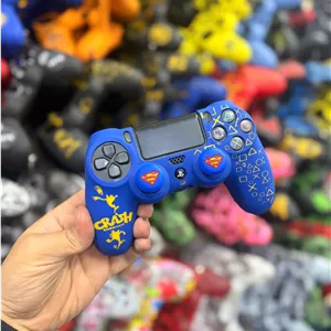 کاور دسته سیلیکونی Ps4دو عدد سر آنالوگ برجسته Crash blue