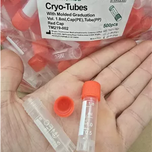 کرایو ویال (کرایوتیوب)  درب قرمز 1.8ML  بهترین قیمتتضمین اصالت کالا بسته ۵۰۰ عددی