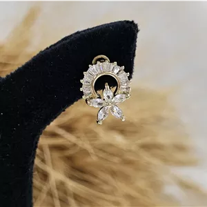 گوشواره ستاره ای جواهری آویدخت رنگ ثابت آبکاری طلا ضد حساسیت