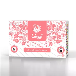 چای سبز ورزماری و گل محمدی  مدل نیوشا 20تی بک