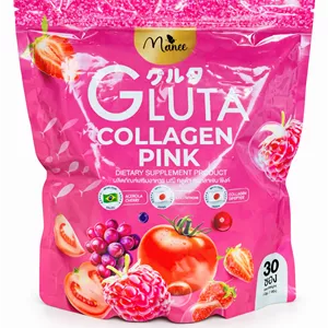 نوشیدنی سفید کننده قوی و جوانساز گلوتاتیون و کلاژنManee Gluta Collagen Pink اورجینال حاوی ۳۰ساشه ۱۰گرمی