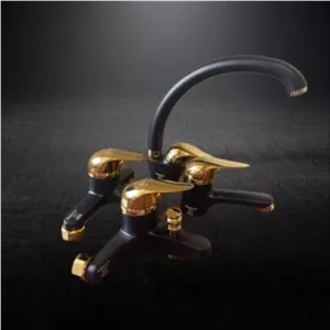 شیرآلات مدل دنیز مشکی طلا