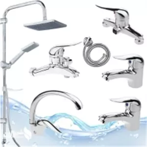 مجموعه 7تکه شیرآلات دنیز به همراه علم دوش رسوبگیر اتومات