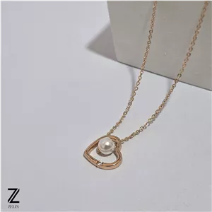 گردنبند قلب مرواریدی ژوپینگ کد ۱۰۲۴