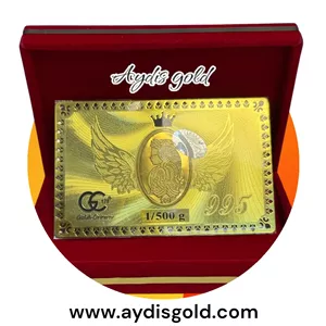شمش طلا(1/5گرم-1.500گرم طلای24عیار) مدل ونوس گلد کرون 