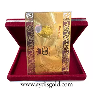 شمش طلا(100سوت- 0.100گرم طلای24عیار) مدل ونوس گلد کرون 