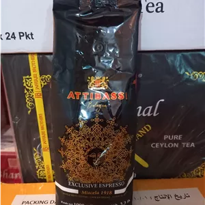 دانه قهوه اتیباسی 60 روبوستا و 40 عربیکا یک کیلویی