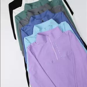 تونیک نیم زیپ پارچه ورزشی زنانه/مردانه سایز M/L/XL