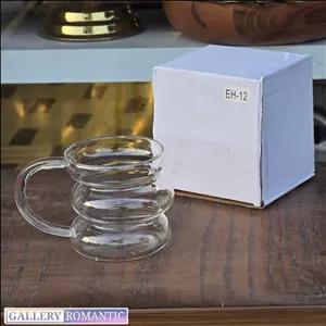 لیوان پیرکس حلزونی کد 12 بسته 1 عددی (پس کرایه)