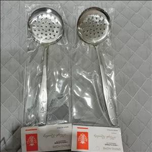 کفگیر سوراخ دار  طرح گل میخک 2 عددی وکیوم دار