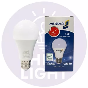 لامپ حبابی 15 وات LED داریان نور کارتن ۱۰۰ عددی