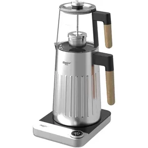 چای ساز مایر مدل MR-6767 ظرفیت ۱.۷ لیتر با کتری استیل ضد زنگ