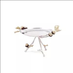 شیرینی خوری بلوط 20 سانت نقره ای – ظرف نقره ای برند ریتون 