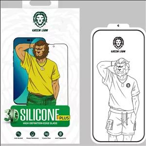 گلس green lion دور سیلیکونی برای گوشی 14Promax