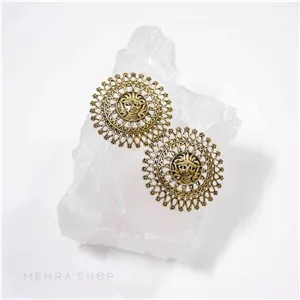 گوشواره هندی مدل خورشید طلایی - 143