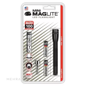 چراغ قوه مینی مگلایت 100 لومن ضد آب | Mini Maglite LED AAA Flashlight