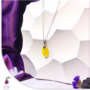 آویز سنگ عقیق زرد کد N69