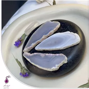 سنگ راف عقیق مدل بال فرشته