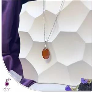 آویز سنگ عقیق قرمز کد N59