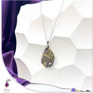 آویز سنگ عقیق خزه ای کد N67