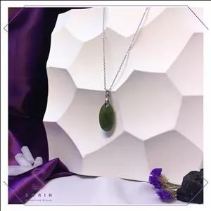 آویز سنگ یشم سبز کد N82