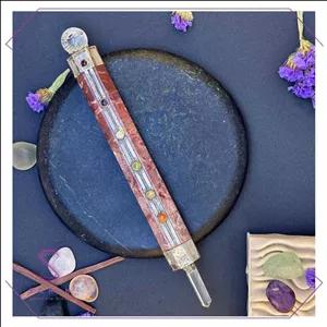 قلم انرژی پاکسازی هفت چاکرا با سنگ طبیعی کد E12