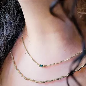 خرید گردنبند ظریف دو لاین