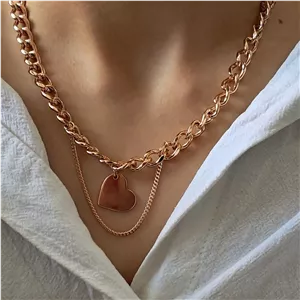 گردنبند طلایی کارتیر قلب ژوپینگ کد GA00045