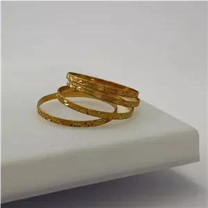 ست النگو طلایی طرح تاج 1 عددی سایز 10-1 قطر 4 سانتیمتر